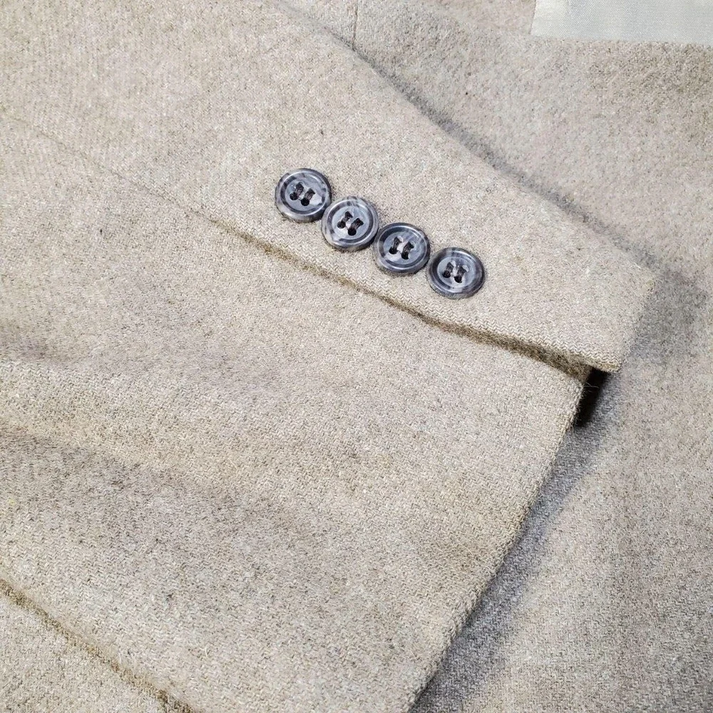 VTG Bill Blass Camel Hair Blazer Mens 42R Tan Sport Coat‎ Made USA 80s Old Money
